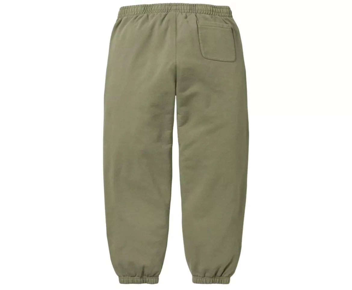 Supreme Satin Appliqu Sweatpant Olive XL