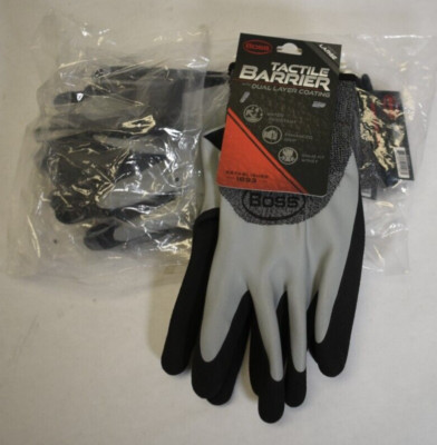 Boss Tactile Barrier Mens Large Dual Layer Coated Glove B32021-L 3 Pair