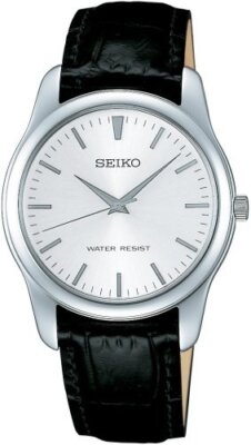 SEIKO SCXP031 ドレス　デイリー　腕時計 SEIKO SCXP031 Men's Black White Analog Round Face Quartz cowhide
