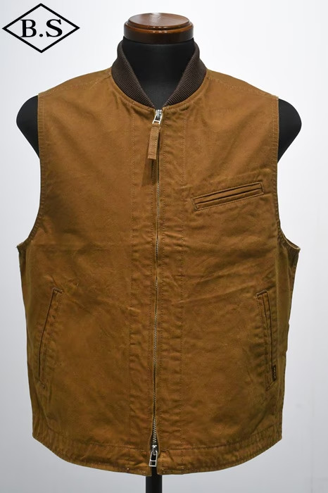 IRON HEART IHV-49 9oz Chaleco de Trabajo de Lona Marrón bi1717 Hecho en Japón...