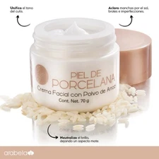 CREMA FACIAL CON POLVO DE ARROZ ACLARA- UNIFICA - ASPECTO MATE PIEL DE PORCELANA