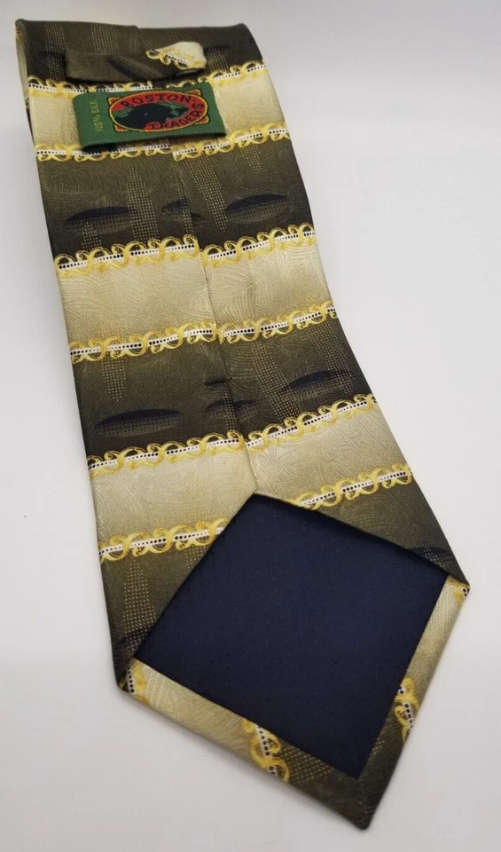 Men's Tie BOSTON TRADERS 100% Silk Necktie Classic Designer Vintage - Image 3 of 4