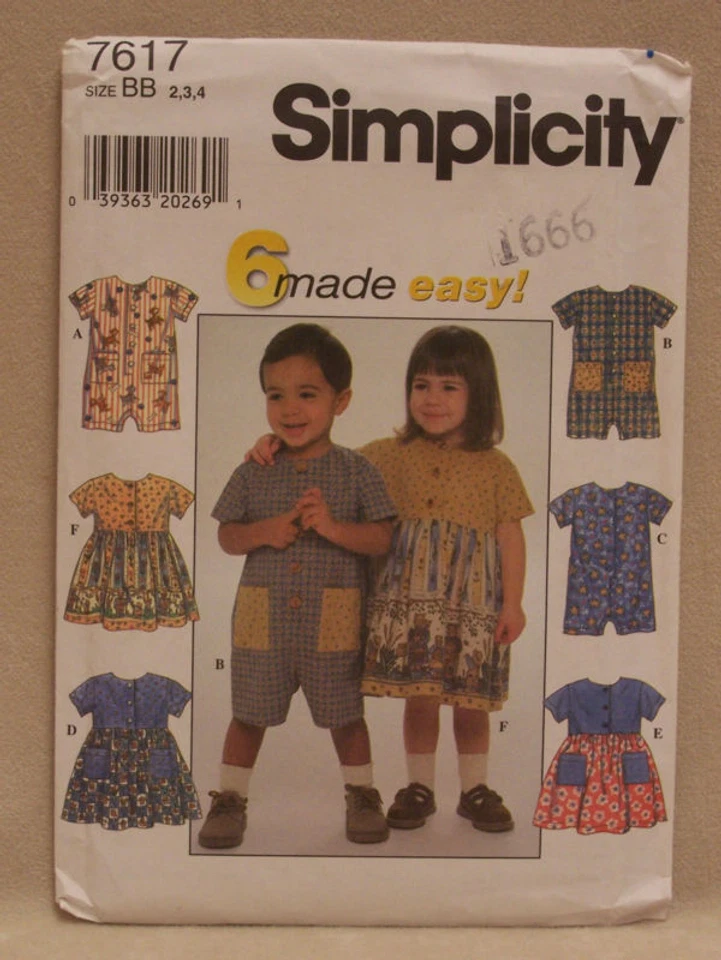 SIMPLICITY AND MCCALLS TODDLERS PATTERNS DRESS ROMPER & HATS - Image 2 of 4