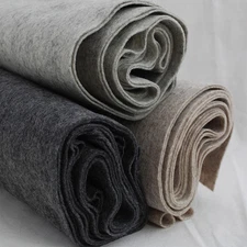 100% Wool Felt Fabric - 1mm Thick - Made in Western Europe - 1 Metre x 180cm