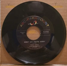 Paul Anka - The Story of My Love/Don't Say You're Sorry - 45rpm 7" - ABC 