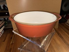 Vintage LE CREUSET Volcano Orange Dutch Oven ...