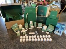 LA MER Bundle Creme Jars , Bottles, Boxes , Spatulas huge lot  EMPTY JARS 