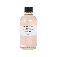 Cotton Candy (Women) Body Oil 4 oz Fragrance All Natural Pure Uncut Scent