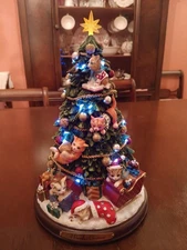 "A Purr-fect Christmas" Tabletop Tree Jurgen Scholz for Bradford Mint