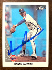 1990 Leaf DANNY DARWIN Autographed Baseball Card #346 ASTROS