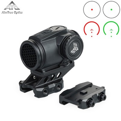Swampfox Raider Red/Green Circle/Dot Reticle Sight Prism 1x20 BRC T2 Footprint