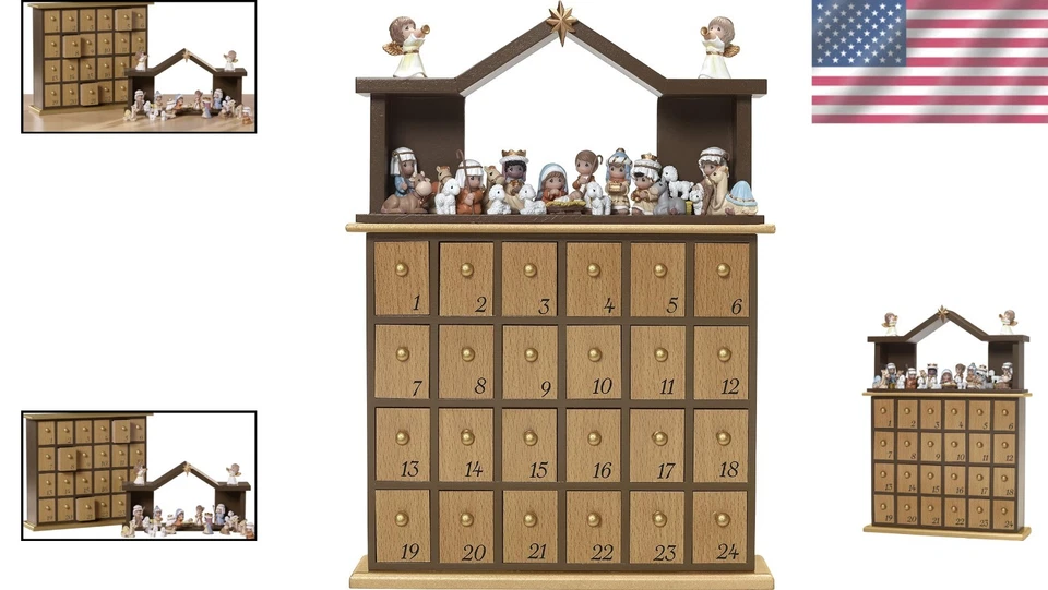 O Come Let Adore Him - Wooden Advent Calendar with 27 Pieces - Image 2 of 4