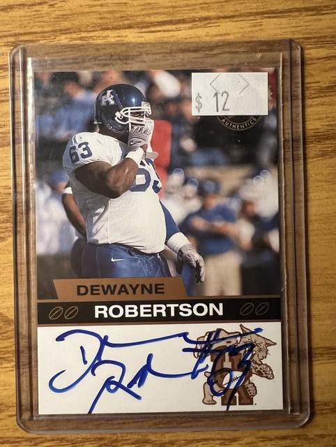 Dewayne Robertson Kentucky Wildcats AUTO 2003 Press Pass Autographs New York Jet