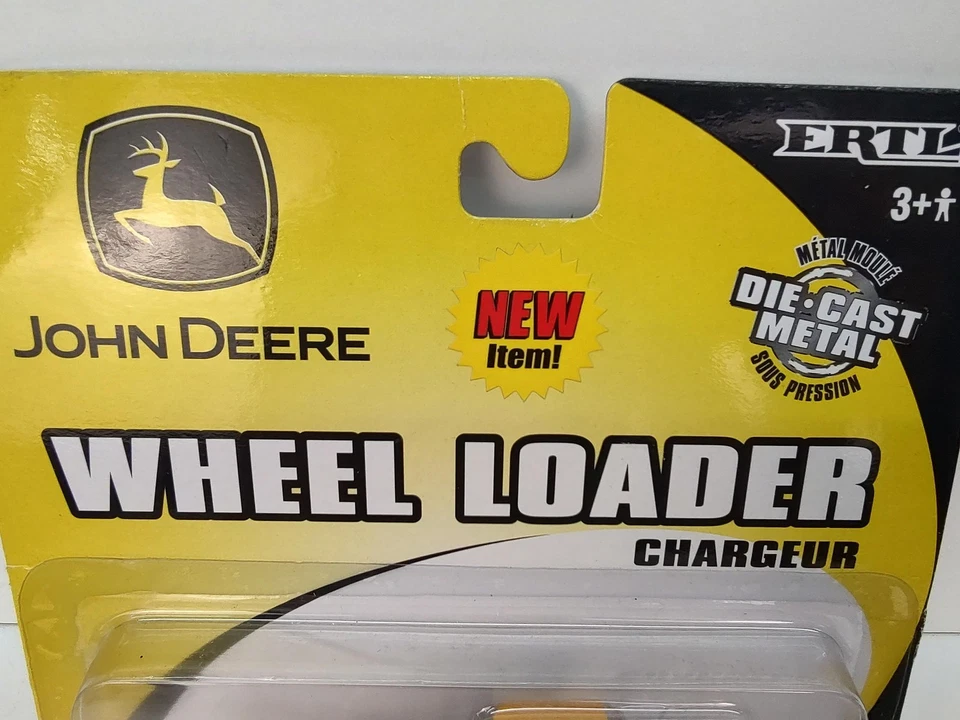 Carregadeira de rodas John Deere brinquedo de metal fundido Ertl 37014 novo veículo de construção - Imagem 4 de 4