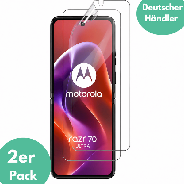 2X Panzerfolie FüR Motorola Razr 70 Ultra Displayfolie Glasfolie Full Cover-image