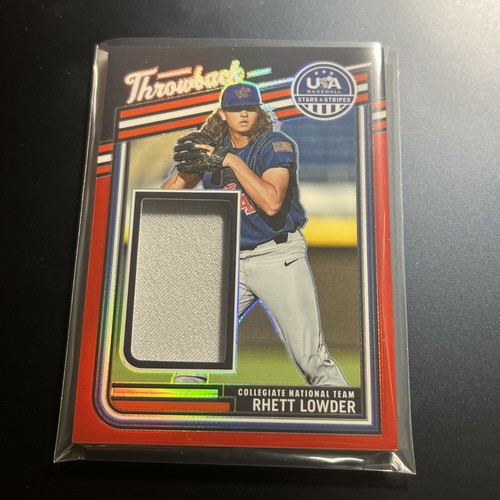 2026 Panini USA Stars & Stripes Rhett Lowder RED PRIZM GAME-USED RELIC /99 (B1)