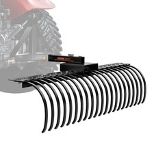 Low-maintenance 60in Rake With 21 Steel Coil Tines, Corrosion Resistant