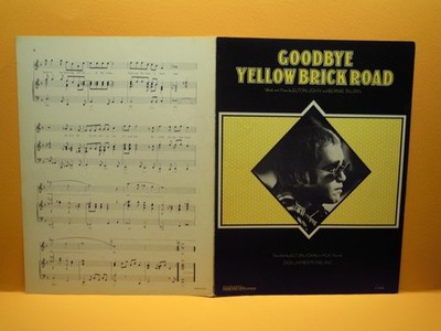 Elton John - Goodbye Yellow Brick Road - 1973 US Sheet Music