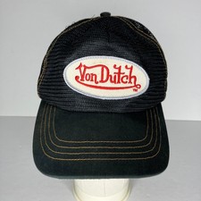 Von Dutch Hat Adjustable Black All Over Mesh Trucker Cap