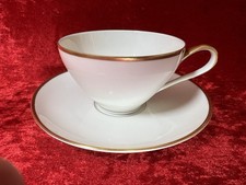 KPM Krister 201 Teetasse & Untertasse Elfenbeinfarbig Gold Mid Century 50er Top
