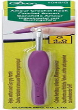 Clover 1045/G Purple Amour Crochet Hook, Size G, 4.0Mm