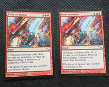 Lot X 2 Fusion Rain Molten Rain French Lp Mirrodin Magic Mtg