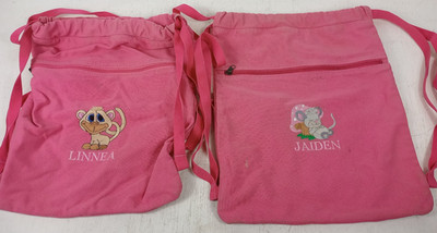 Hand Embroidered Children's Strap Backpacks (x2) Jaiden Linnea
