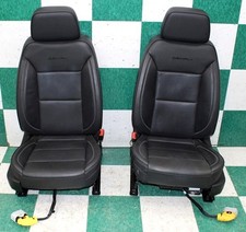 22 Yukon Denali Black Leather Heat Cool Memory Front Power Bucket Seats Pair 2x