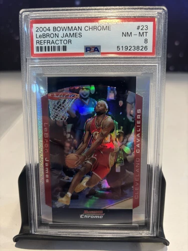 2004 NBA Bowman Chrome LeBron James #23 PSA 8 Refractor Card 178/300