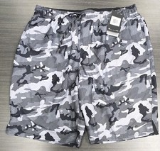 Nike Mens Grey Camo Swim Trunks Board Shorts Mesh Lined Size XXL Suit