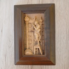 Bild Relief-Darstellung Der B&uuml;cherwurm von Carl Spitzweg Marke ANRI