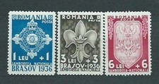 Romania - Mail 1936 Yvert 505/7 ** MNH