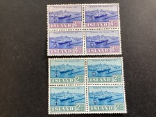 ICOLLECTZONE Iceland 338-9 Blocks of four XF NH (C200)