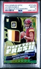 2024 PANINI DONRUSS OPTIC FIRST YEAR FRESH RELIC JAYDEN DANIELS 16/25 PSA 8
