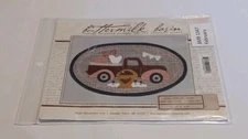 Primitive Wool Pattern Buttermilk Basin Mini Vintage Truck Thru The Year - Feb