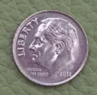2012 D Dime Roosevelt, actual coin in picture, free shipping.