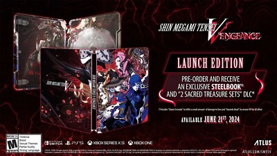 [ SMT 5 ] Shin Megami Tensei V: Vengeance *STEELBOOK LAUNCH EDITION* (PS5) New