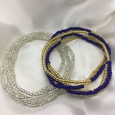2 PC Handcrafted Waist Beads Jewelry African Bohemia Bracelets Anklet New 1496