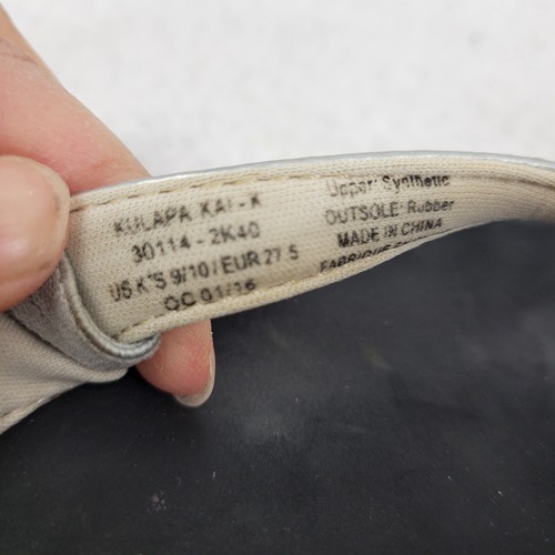 Olukai 'Kulapa Kai' Toddler's Silver/Black Slip-On Slingback Sandals Sz 9/10 - Picture 5 of 5