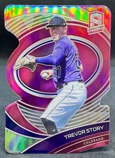 2021 Panini Spectra Trevor Story Neon Pink Die-Cut Prizm Parallel #01/35 Rockies