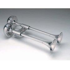 Stainless Steel Dual Trumpet Electric Boat Horn | 10011