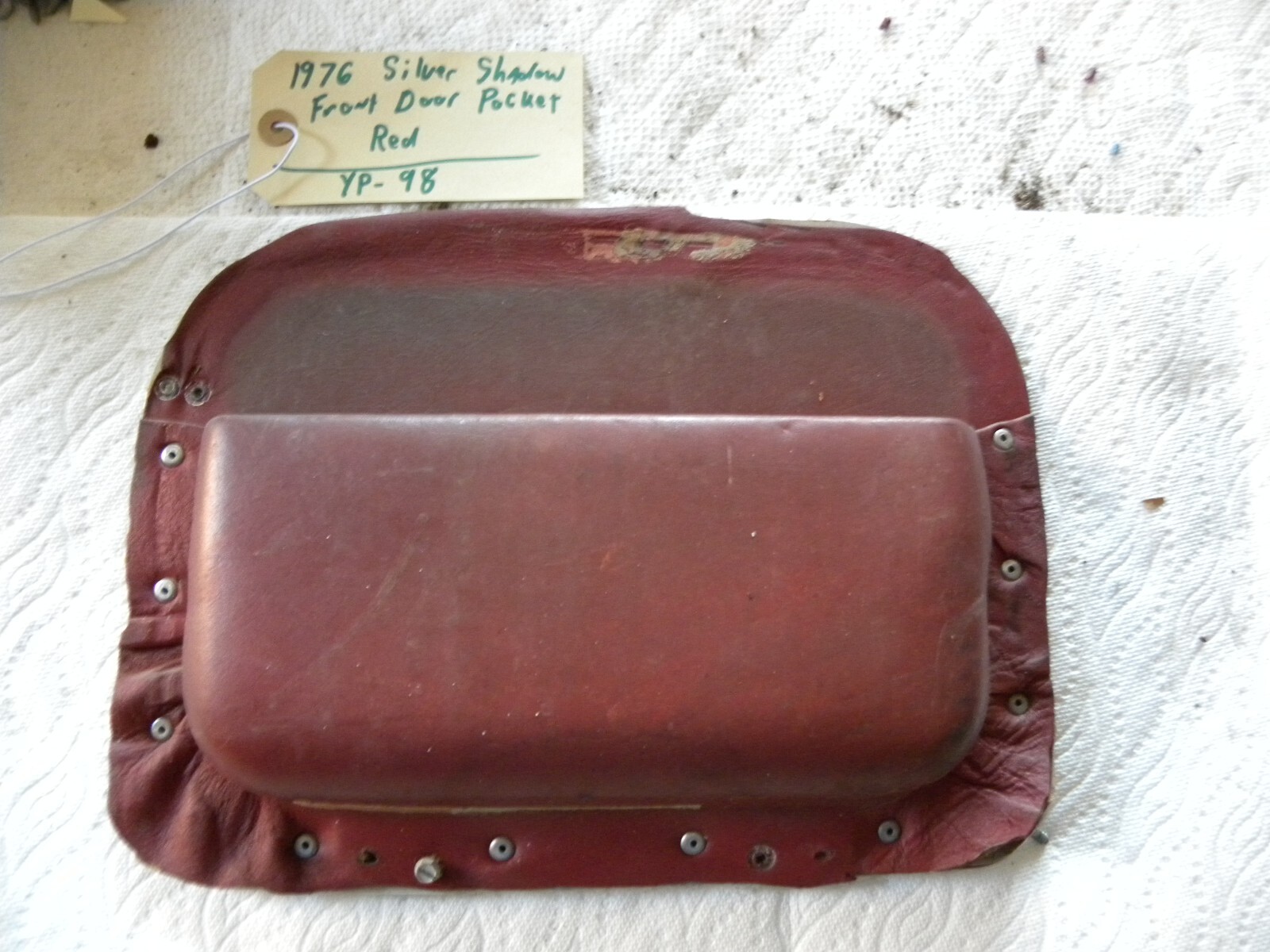 1976 Vintage Rolls Royce Silver Shadow Red Front Door Map Pocket  YP-98