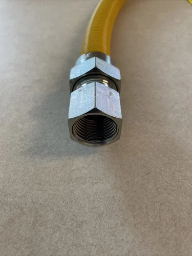 5/8″ Gas Connector, Coated W/ Fitting, 1/2″ FIP x 1/2″ MIP x 24″ Stainless JONES - Picture 3 of 6