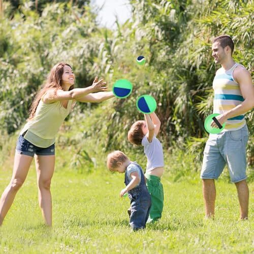Outside Toys for Kids Ages 4-8-Ball Catch Games Lawn Game Paddle Toss Green 4 - Picture 4 of 7