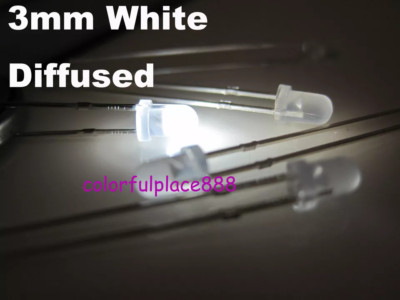 3mm Diffused Red Yellow Blue Green White Orange Warm White Round LED Leds Diodes