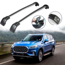 2pcs Aluminum Silver Black cross bar fit for LDV D90 2017-2024 Roof rails rack