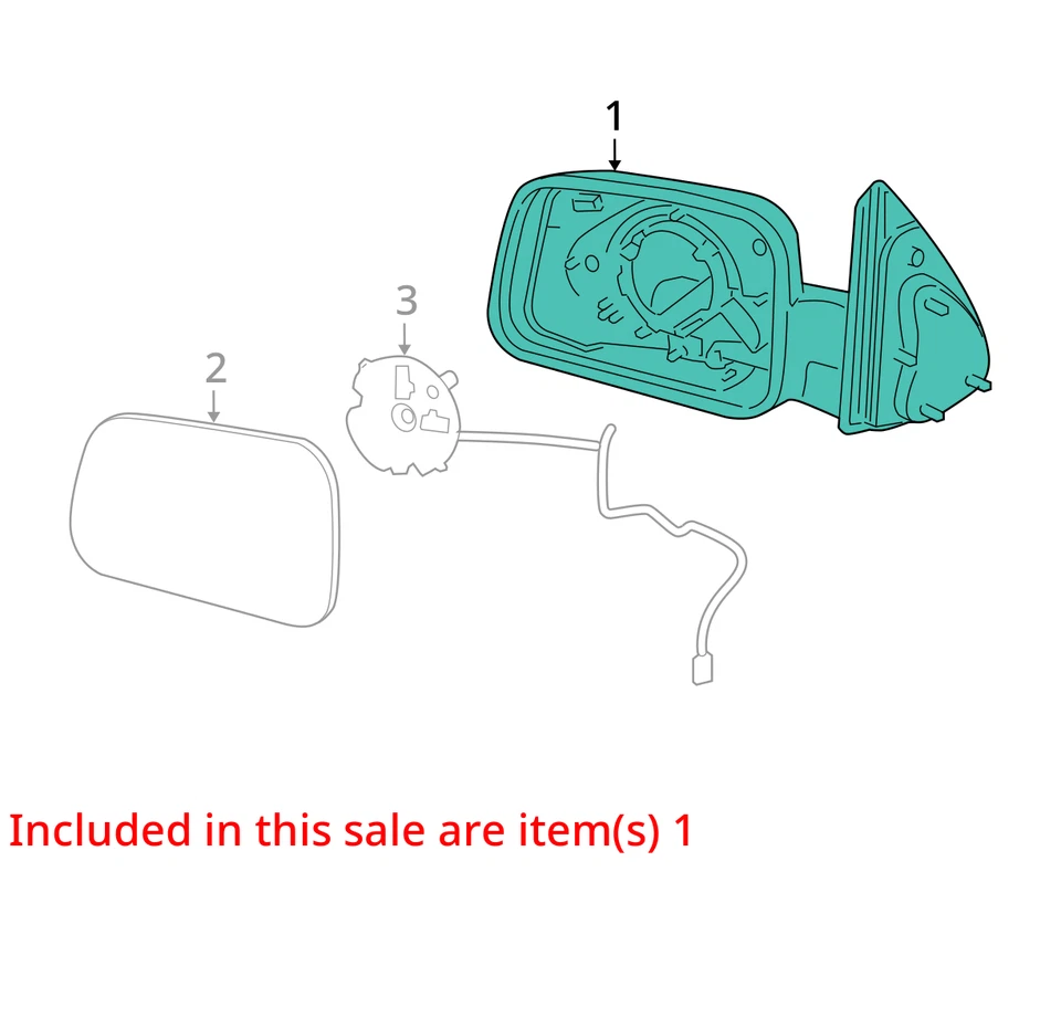 2006 雪佛兰 HHR 右侧视镜零件编号 20923830 — 第 3/4 张图片