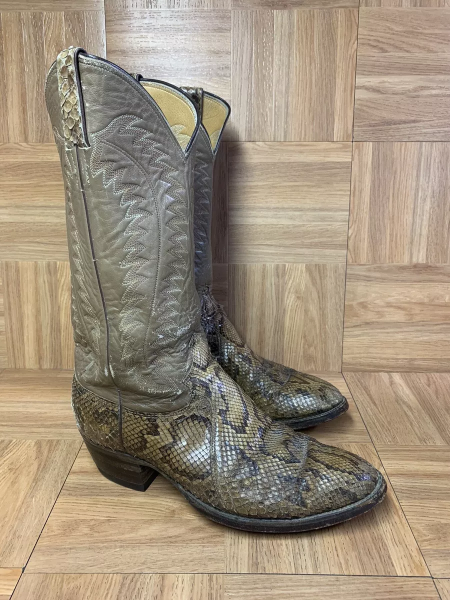 Justin snakeskin deals cowboy boots