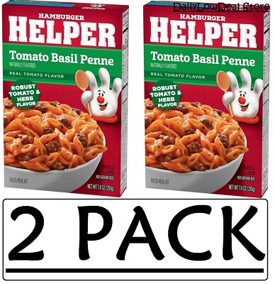 2 PACK - Hamburger Helper Tomato Basil Penne 7.4 oz (Total 14.8 oz)