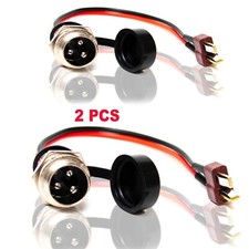 2 PCS Charging Port 3 Pin Charger T Connector for Electric Scooter 2 PCS